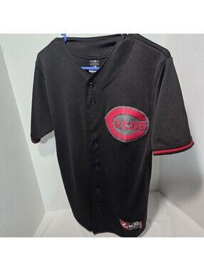 Cincinnati Reds Mens Small Majestic Black MLB 2011 jersey